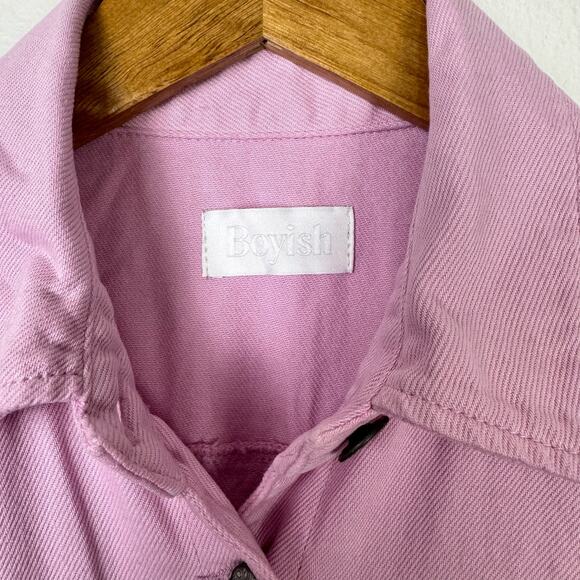 Boyish by HER The Vincent Lilac Pink Denim Utility Coverall Boiler Suit Jumpsuit - Picture 6 of 7